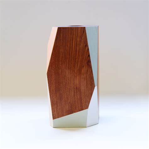 Geometric Wooden Vase Felt