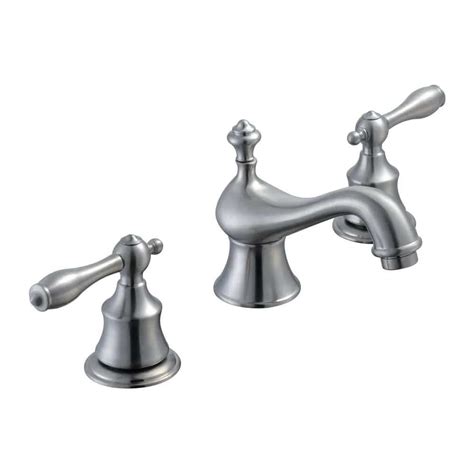 Glacier Bay Estates 1001775436 8 In Widespread 2 Handle Low Arc Bathroom Faucet In Brushed Nickel
