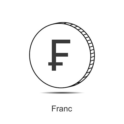 Premium Vector Swiss Franc Coin Icon Vector Illustration Eps