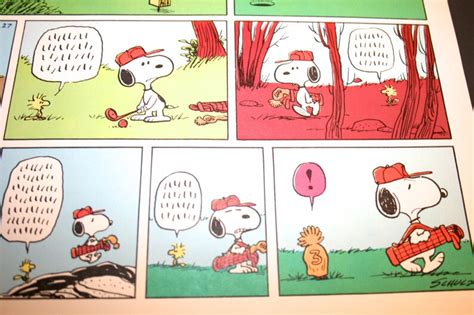 Snoopy Comic Golfing Comic Snoopy And Woodstock Lost Golf Etsy