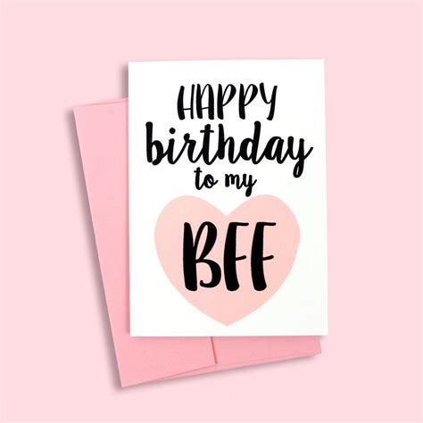Bff Happy Birthday Card By Girl Party Shop Bff Cards Happy Birthday