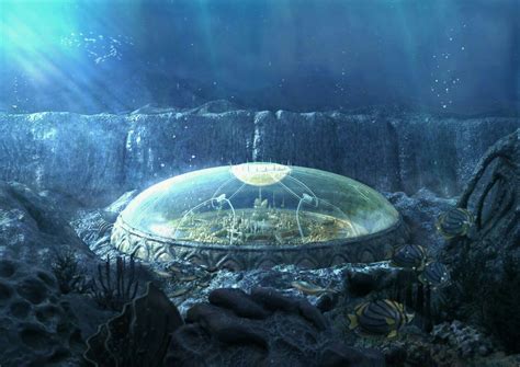 Atlantis 👽 Dome Under Sarggaso Sea Fantasy City Fantasy Places