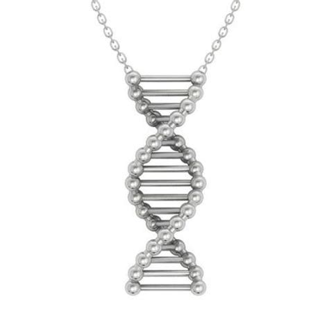 Dna Double Helix Silver Charm Pendant Necklace Jewelry Friend T Dna