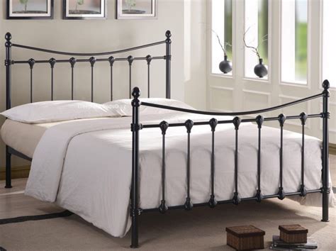 Inspire Florida Black Metal Bed Frame With Decorative Shells 3ft Single