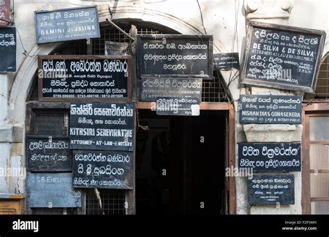 Sign Boards Of Lawyer Offices In Kandy Sri Lanka Stock Photo Alamy