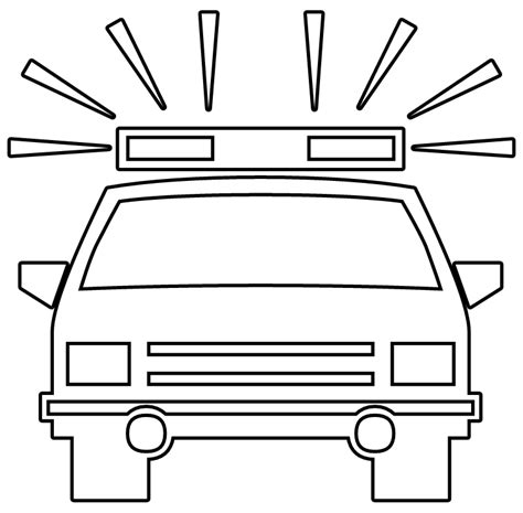 Police Car Outline Clip Art Vector Clip Art Online Royalty Free