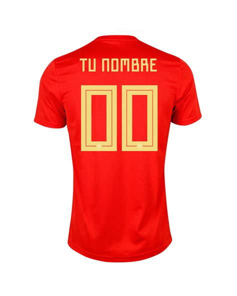 Camiseta 1ª España Mundial 2018 Personalizado Rojo