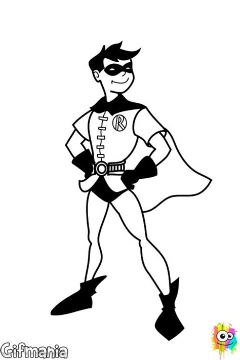Dibujo de Robin para Colorear | Batman para colorear, Robin, Batman dibujo