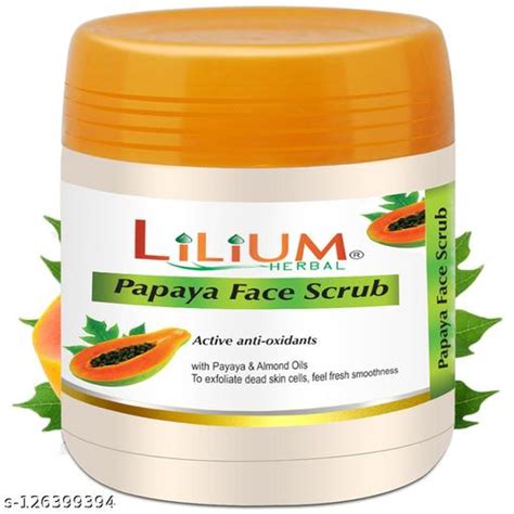 Lilium Papaya Scrub Removing Superficial Tan And Makes The Skin Clear