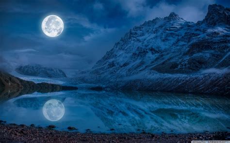 full moon reflection water wallpaper 1280x800 wallpaper