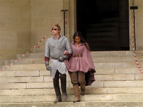 Angel And Bradley On Set The Abc Gang Merlin Photo 33666653 Fanpop