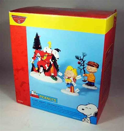 Department 56 Peanuts A Very Snoopy Christmas Lighted Figure Set Ebay