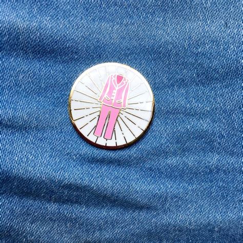 Pantsuit Pin Pink Hard Enamel Pin Resist Pin Feminist Etsy