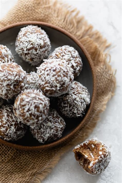 Coconut Date Balls 3 Ingrednets Only Feelgoodfoodie