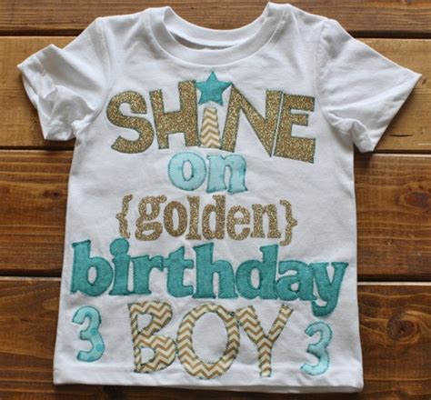 Golden Birthday Shirt Birthday Shirt For Boys 3rd Birthday