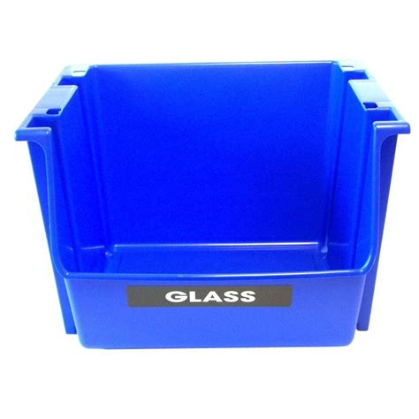 United Solutions 5 Gal Blue Recycling Nestingstacking