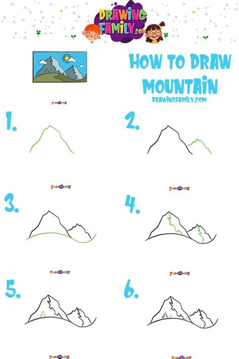 How To Draw Mountain Easy And Step By Step Drawing Tutorials