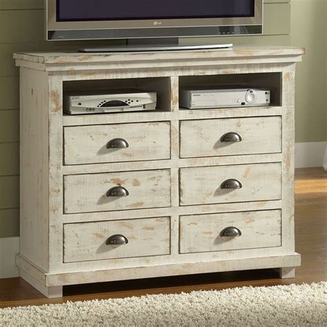 A wide variety of styles, sizes and materials allow you to easily find the perfect dressers & chests for your home. Willow Media Chest (Distressed White) - Media Chests ...