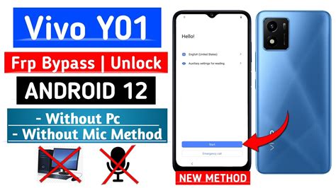 Vivo Y01 V2118 Frp Bypass Android 12 Without Pc Without Mic