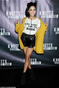 Vanessa Hudgens Looks More Sexy Than Scary In Tiny Leather Shorts And