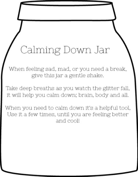 Calming Tool Diy Glitter Jar The Calming Corner Calm Down Jar