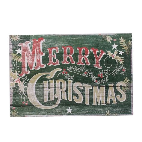 Old Fashioned Merry Christmas Sign Vintage Style Holiday Decorations