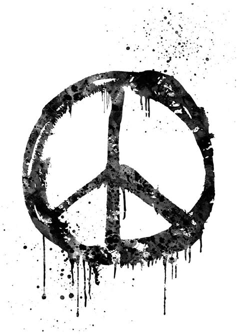 Peace Sign Black Digital Art By Erzebet S Fine Art America