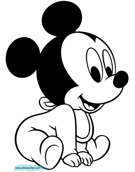 Baby Mickey Coloring Page Mickeymouse Mickey Mouse Drawings Mickey