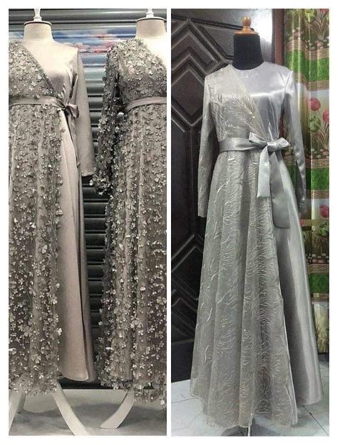 Model baju muslim terbaru desain simple casual dan modern. #wedding dresses hijab duyung di 2020 | Gaun perempuan ...