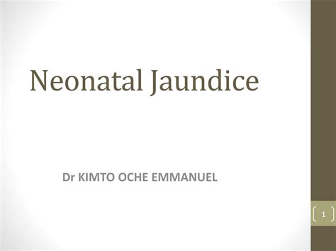 Solution Understanding Neonatal Jaundice Causes Symptoms And