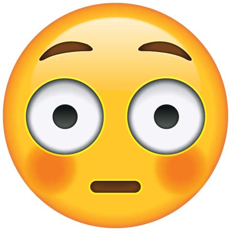 Flushed Face Emoji Emoji Emoji Pictures Funny Emoticons