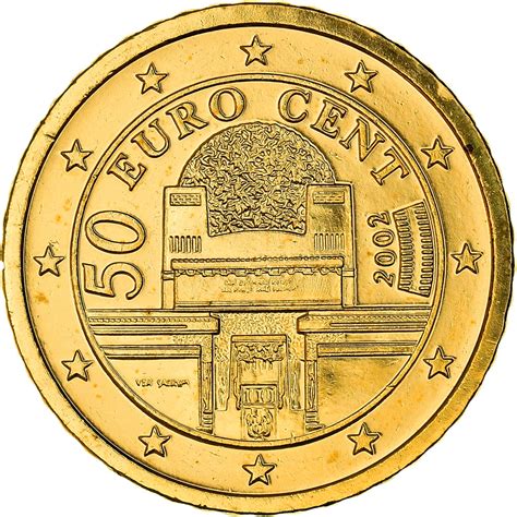 Fifty Euro Cents 2002 Coin From Austria Online Coin Club
