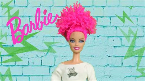 Diy Barbie Hairstyles Curly Updo Bun Hair Transformation For Barbie