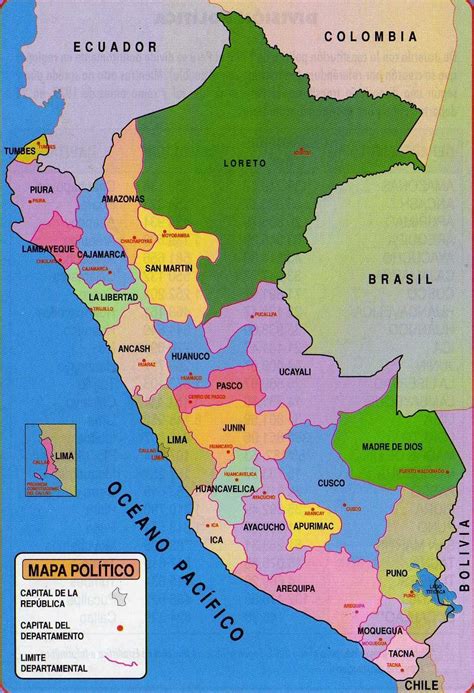 Para Mis Tareas Mapa PolÍtico Del PerÚ Mapa Politico Mapas