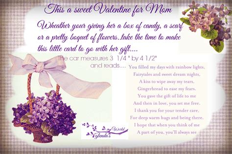 I love you more than chocolates. glenda's World : A Valentine for Mom