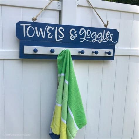 Custom Pool Decorations Beach Towel Rack Personalized Beach Etsy