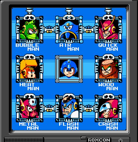 Mega Man 2 Stage Select Redraw By Roxcon Jr On Newgrounds