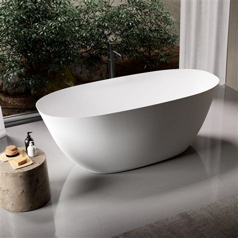 Solid Surface Caracas Freestanding Solid Surface Bathtub 160cm