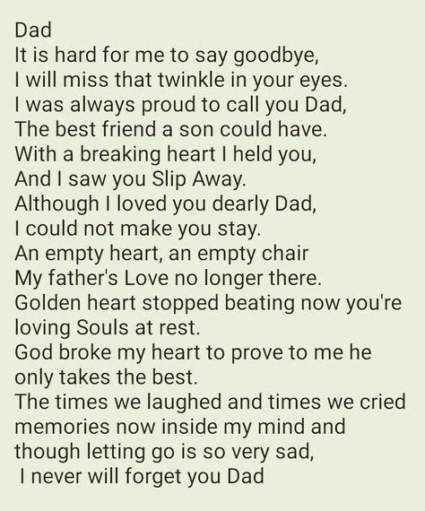 Funeral Poem For Dad X Written By Gabriella Allsopp Smith Memorial