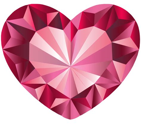 Pink Crystal Heart Vector Done In 2015 Via Illustrator Created It
