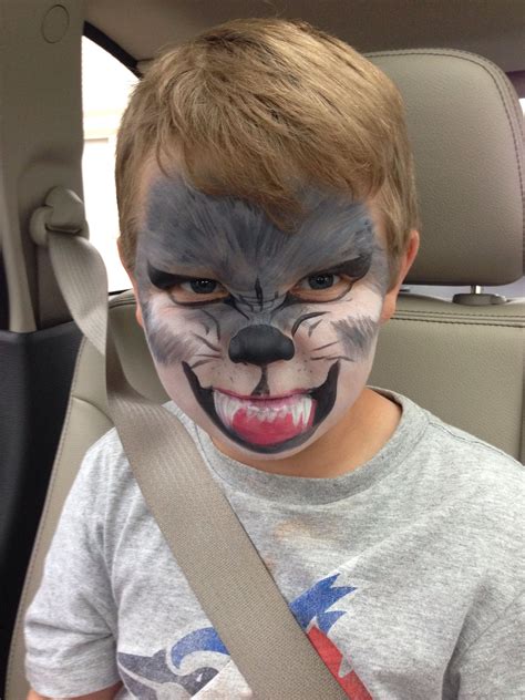 Wolf Face Paint Wolf Face Face Painting Face Paint