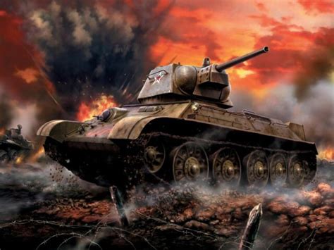 Ww2 Soviet Russian T 34 Medium Tank Poster Ebay