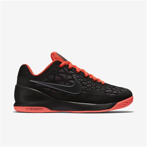 Nike Kids Zoom Cage 2 Tennis Shoes Blackhot Lava