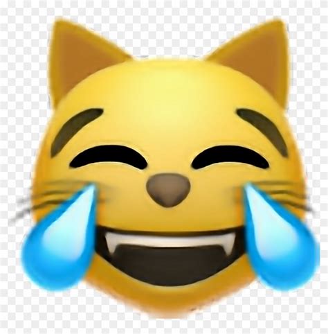 Cat Laughing Emoji Freetoedit Cat Laughing Crying Emoji Hd Png