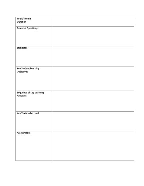 39 Best Unit Plan Templates Word Pdf Templatelab