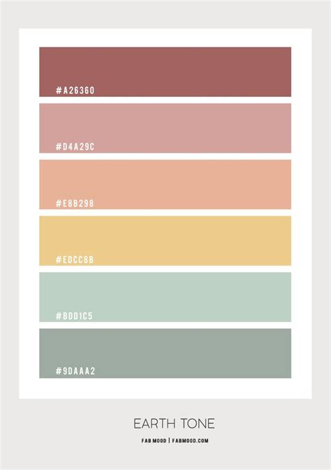 Earth Tone Color Scheme Color Palette 64 Color Schemes Colour