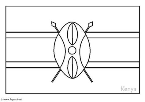 Coloring page flag Kenya | Kenya flag, Flag coloring pages, Kenyan flag