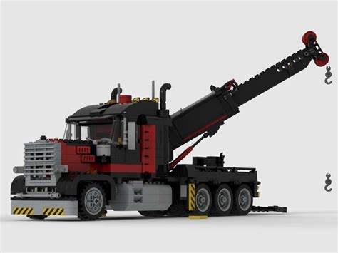 Lego Moc Rotator Tow Truck With V12 In Red By Rayb Rebrickable