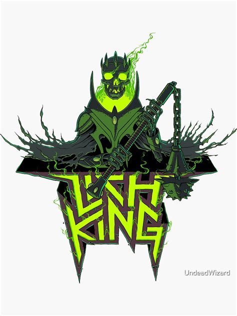 Lich King Crown And Flail Sticker By Undeadwizard Redbubble