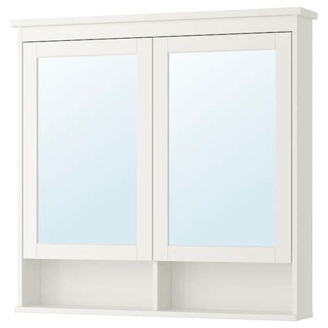 Hemnes Mirror Cabinet With 2 Doors White 103x16x98 Cm 4012x614x385